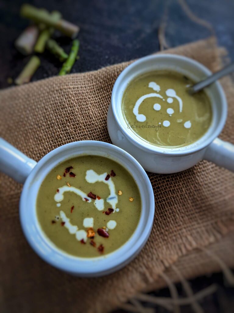 Asparagus & Cauliflower Soup in Instant Pot