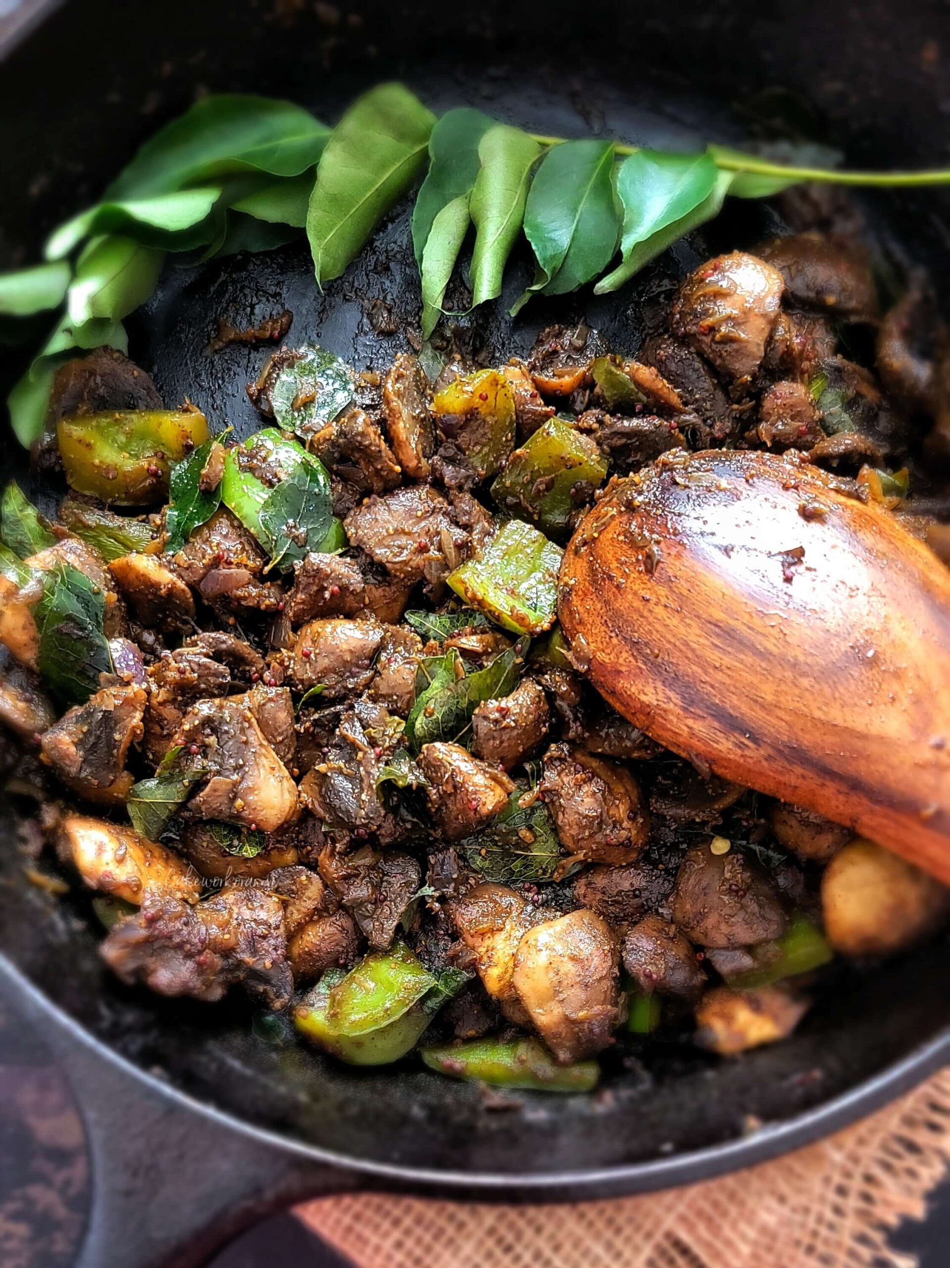 Mushroom Pepper Fry Dry cooked to perfection
