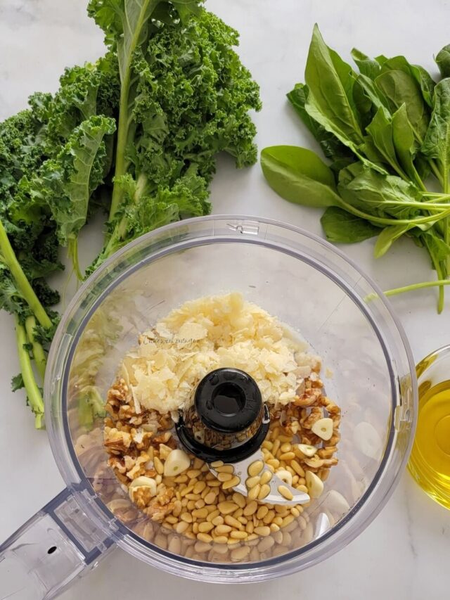 Homemade Spinach and Kale Pesto Cakeworkorange