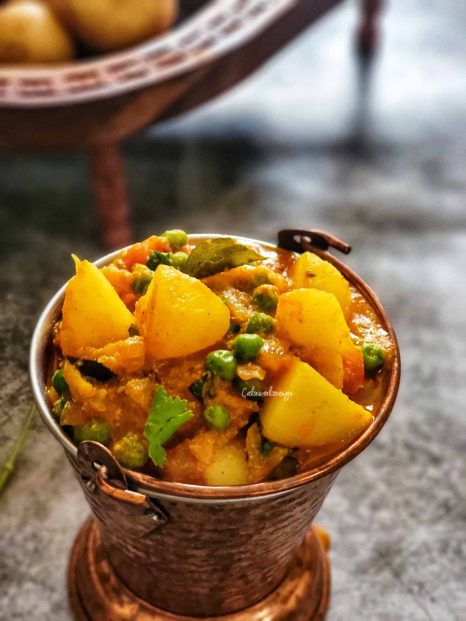 Potato Peas Kurma Urulai Pattani Masala Recipe Cakeworkorange