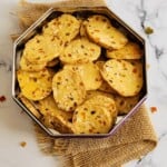 Bakery style karachi biscuits made with tutti frutti served for snack time