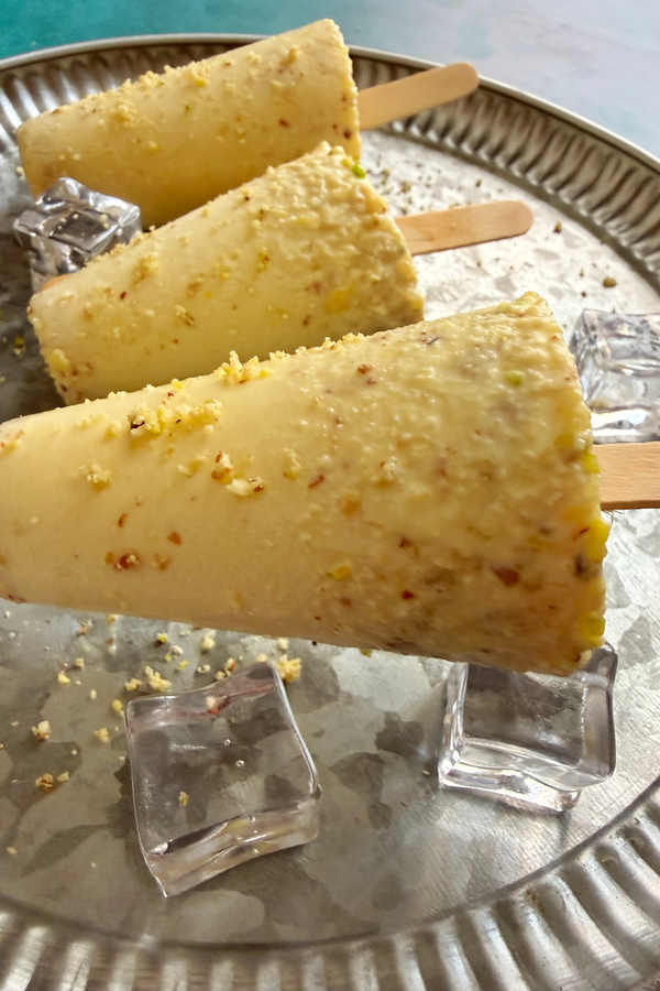 Malai kulfi served on a plate for dessert